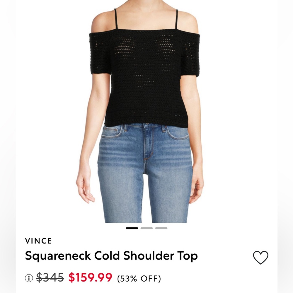 Vince Squareneck Cold Shoulder Top